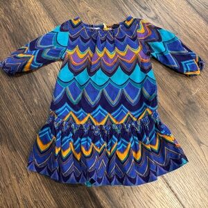 GAP Blue and Orange Patterned Kids Dress